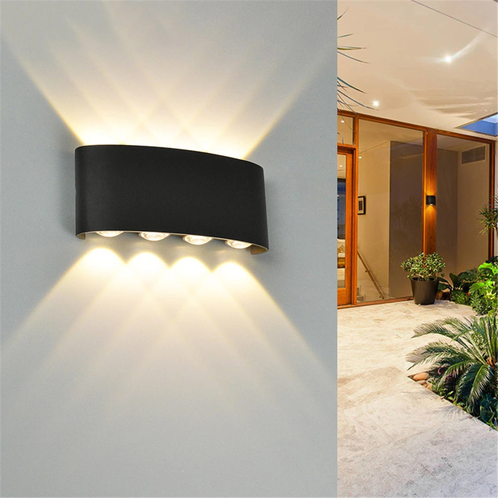 Imagem -05 - Led Outdoor Waterproof Wall Lamp Iluminação Quarto Sala de Estar Luz Corredor Corredor Outdoor Garden Lamp Alumínio Led Wall Sconce