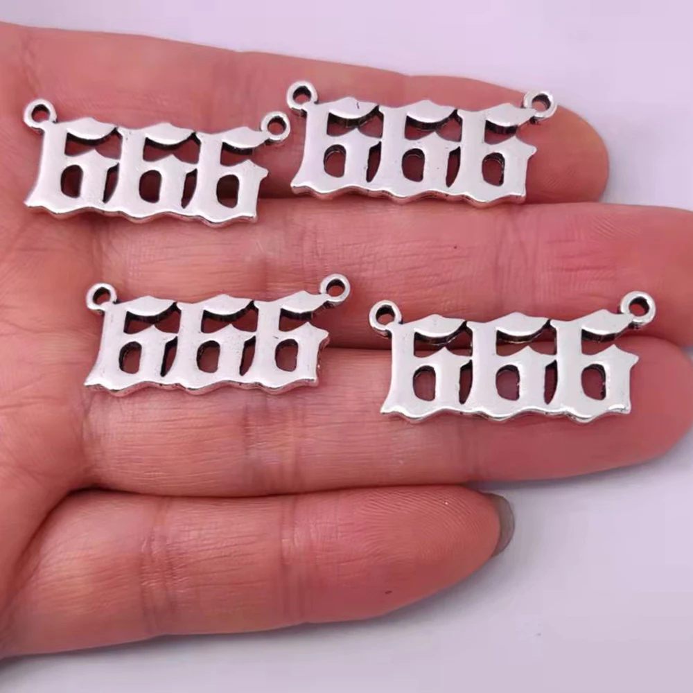 5pcs 666 Devil Pendant Angel Number Pendant Charm Minimalist Jewelry for DIY 111 222 333 444 555 777 888 women man Accessories