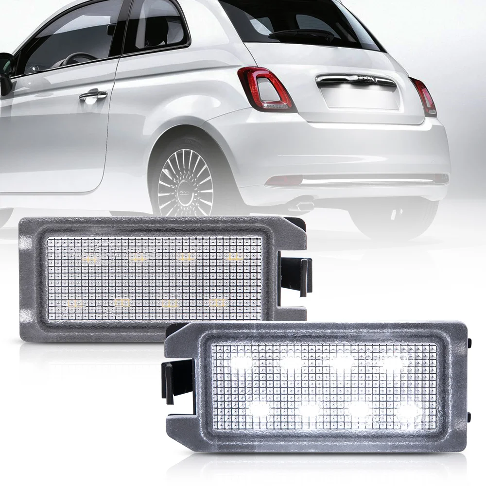 2 pezzi luce targa a led per Fiat 500 2013 2014 2015 2016-2019 (USA) Maserati Levante 2017-2022 Canbus senza errori