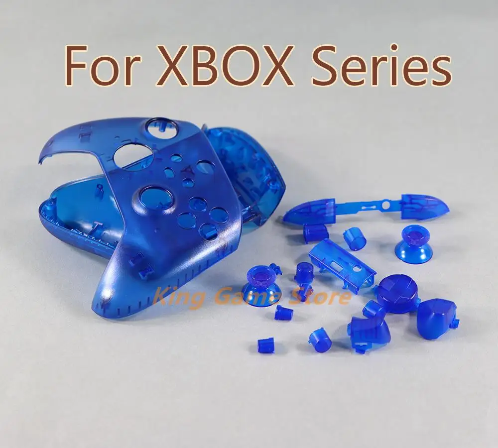 

1set For Xbox Series X S Controller Transparent Clear Full Housing Shell Cover Case With Buttons Replacement Repair Parts