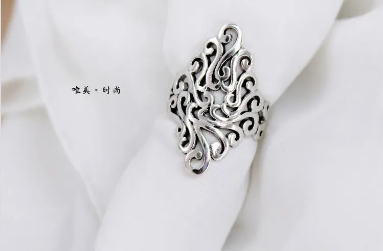 New Arrivals 925 Sterling Silver  Ring for Women Adjustable Size Ring Fashion sterling-silver-jewelry