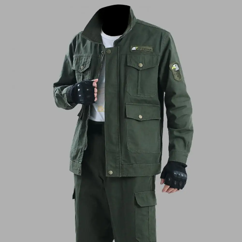 Men Work Clothes Long Pants Men Overalls Labour Suit Terrific Coat Suit