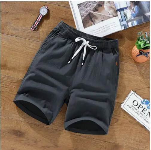 Summer Men Cotton Linen Shorts Chinese Style Plus Size Big 6XL 7XL 8XL 9XL Shorts Casual Male Home Stretch Shorts Green Orange