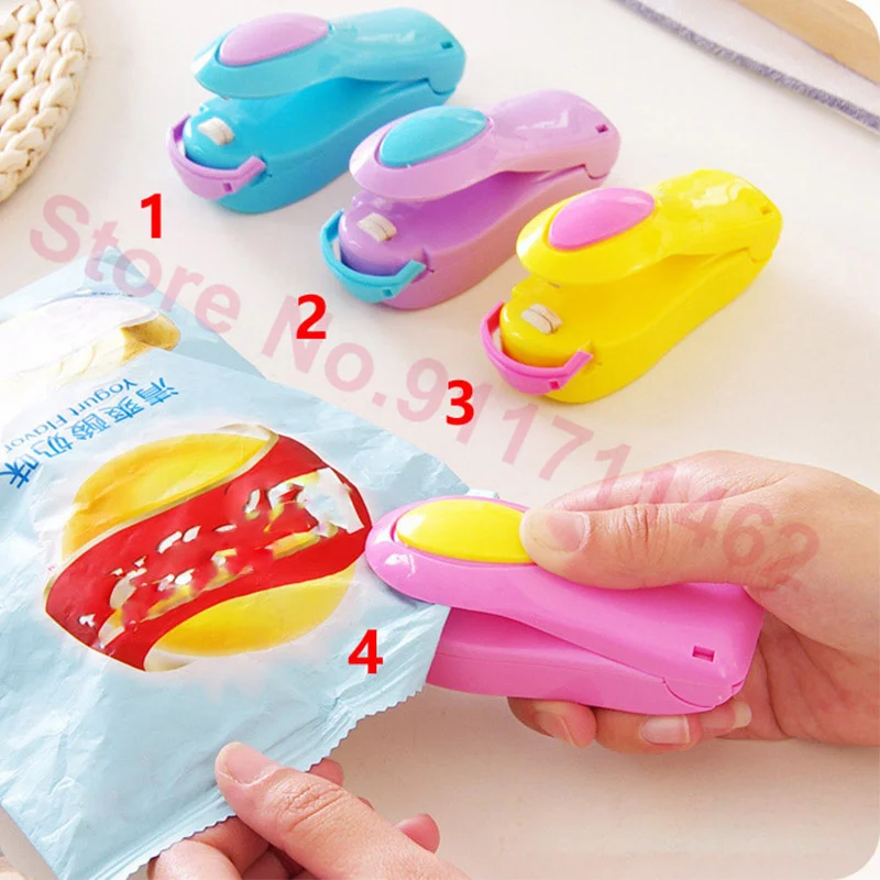 Mini Heat Sealing Machine Food Sealer Snack Bag Clip Packaging Kitchen Storage Bag Clips, No Battery Included