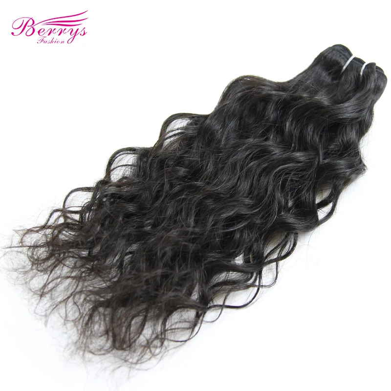 Berrys Fashion 30 Inch Indian Raw Hair Water Wave Hair Bundles 100% Natural Human Hair 1 3 4 Bundles Double Weft Virgin Hair