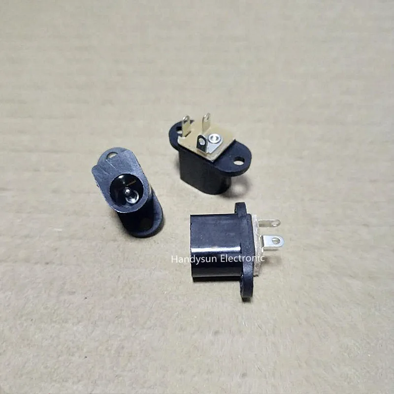 DC-017 DC Power Socket 5.5x2.1 With Ear Screw Hole 3Pin Direct Female Panel Mount Connector Adapter