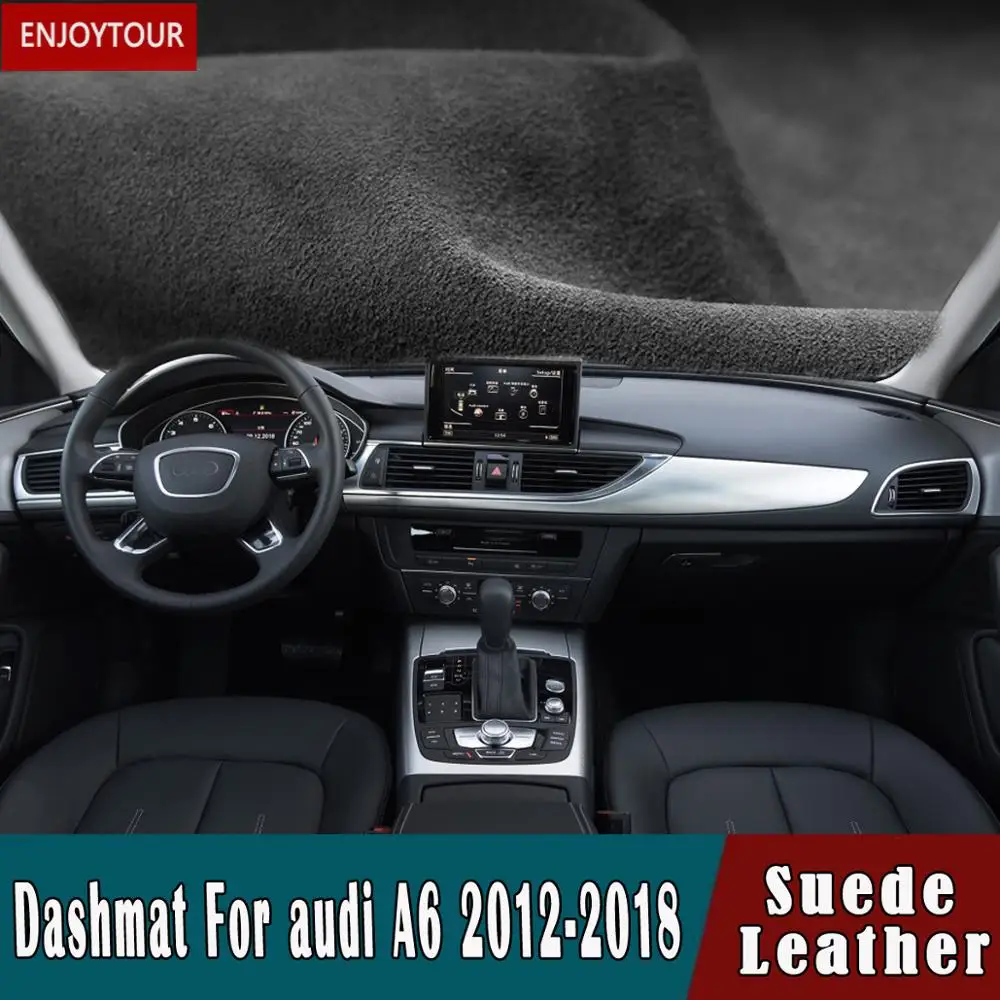 

For audi a6 s6 c7 avant allroad 2012-2018 Suede Leather Dashmat Dashboard Covers Dash Mat Carpet nonslip Car-styling accessories