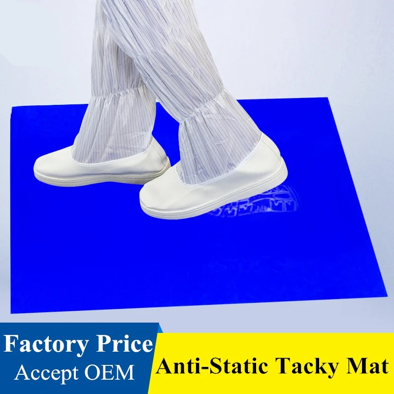 Wholesale Easy Clean Washable Silicone Cleanroom Sticky Pad Reusable Anti-Static Silicon ESD Tacky Mat For Cleaning Work