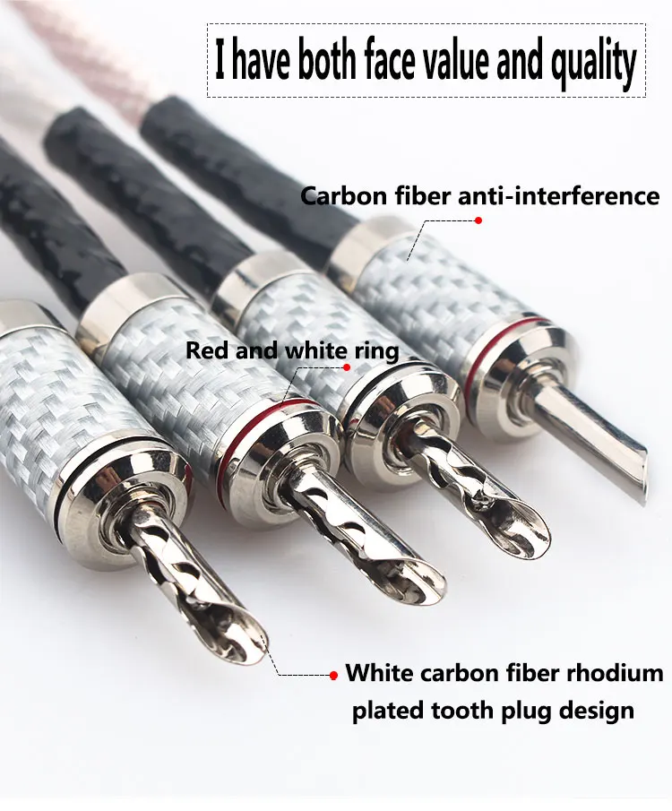 HIFI Microspace Monocrystalline Copper Silver-plated Audio Speaker Cable HIFI Speaker Cable