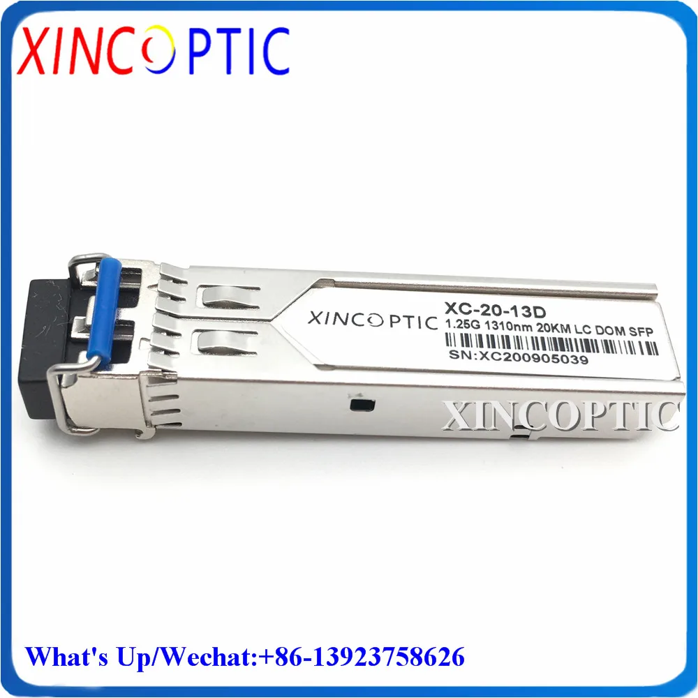 Free Shipping GLC-LH-SMD 1.25G 1310nm 20km LC SFP,1000BASE-LX/LH  SFP 10KM Connector SMF DOM Transceiver Module