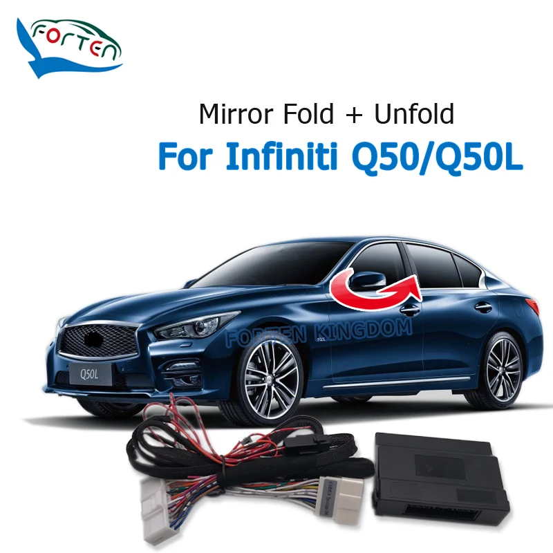 Forten Kingdom Car Side Auto Rear Mirror Folding System Module For Infiniti Q50 / Q50L Rear View Mirror fold unfold