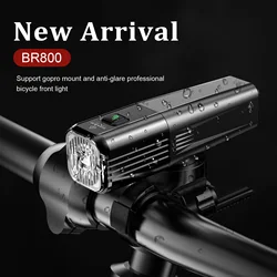 TOWILD BR800 800 루멘 자전거 헤드라이트, 눈부심 손전등, USB 충전 헤드라이트, 산악 자전거 라이딩 장비