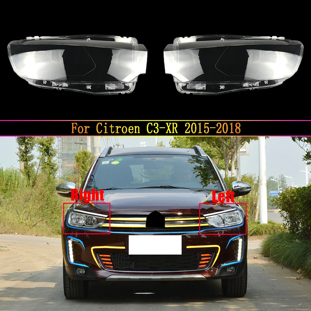 For Citroen C3-XR 2015-2018 Transparent Headlight cover Hernia Headlight Cover Lampshade Headlight Shell