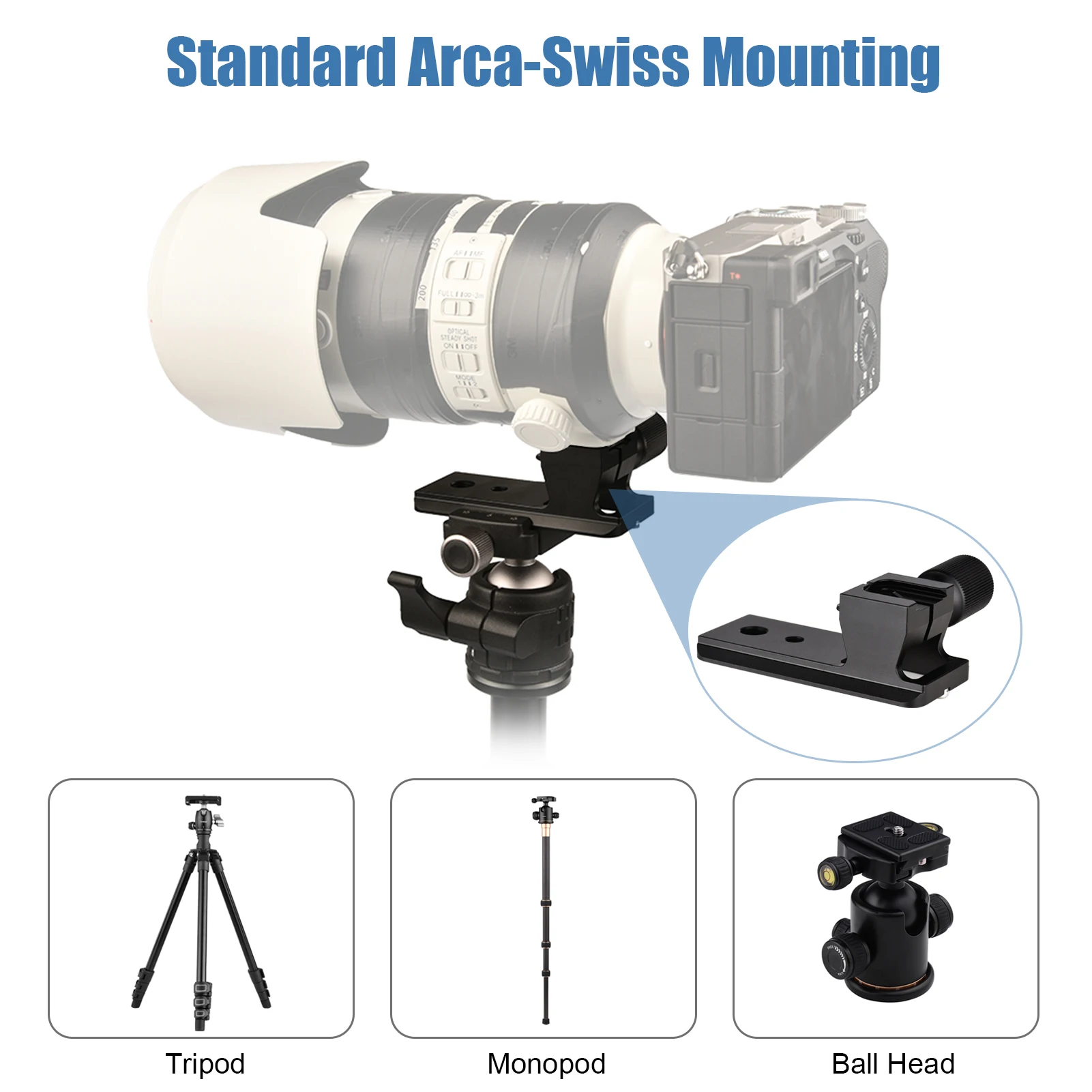 Andoer Lens Collar Base Foot Stand Mount Adapter Tripod Mount for Sony FE 70-200 F2.8GM OSS/ FE 100-400 F4.5-5.6GM OSS