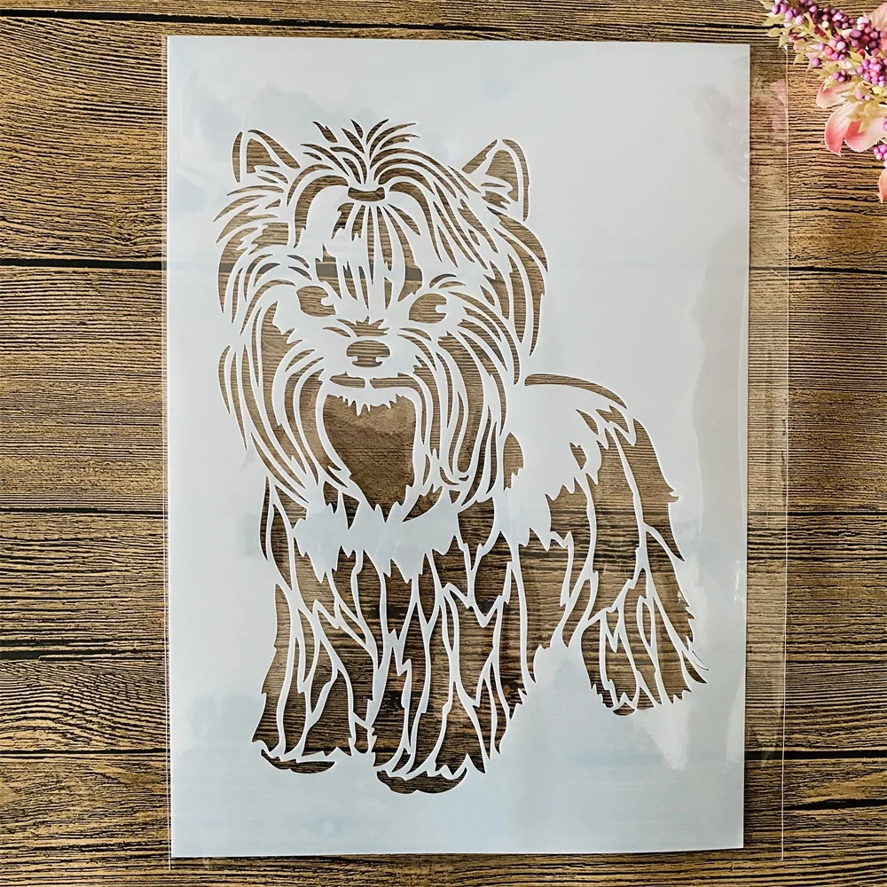 

A4 29cm Cute Small Pet Dog DIY Layering Stencils Wall Painting Scrapbook Coloring Embossing Album Decorative Template