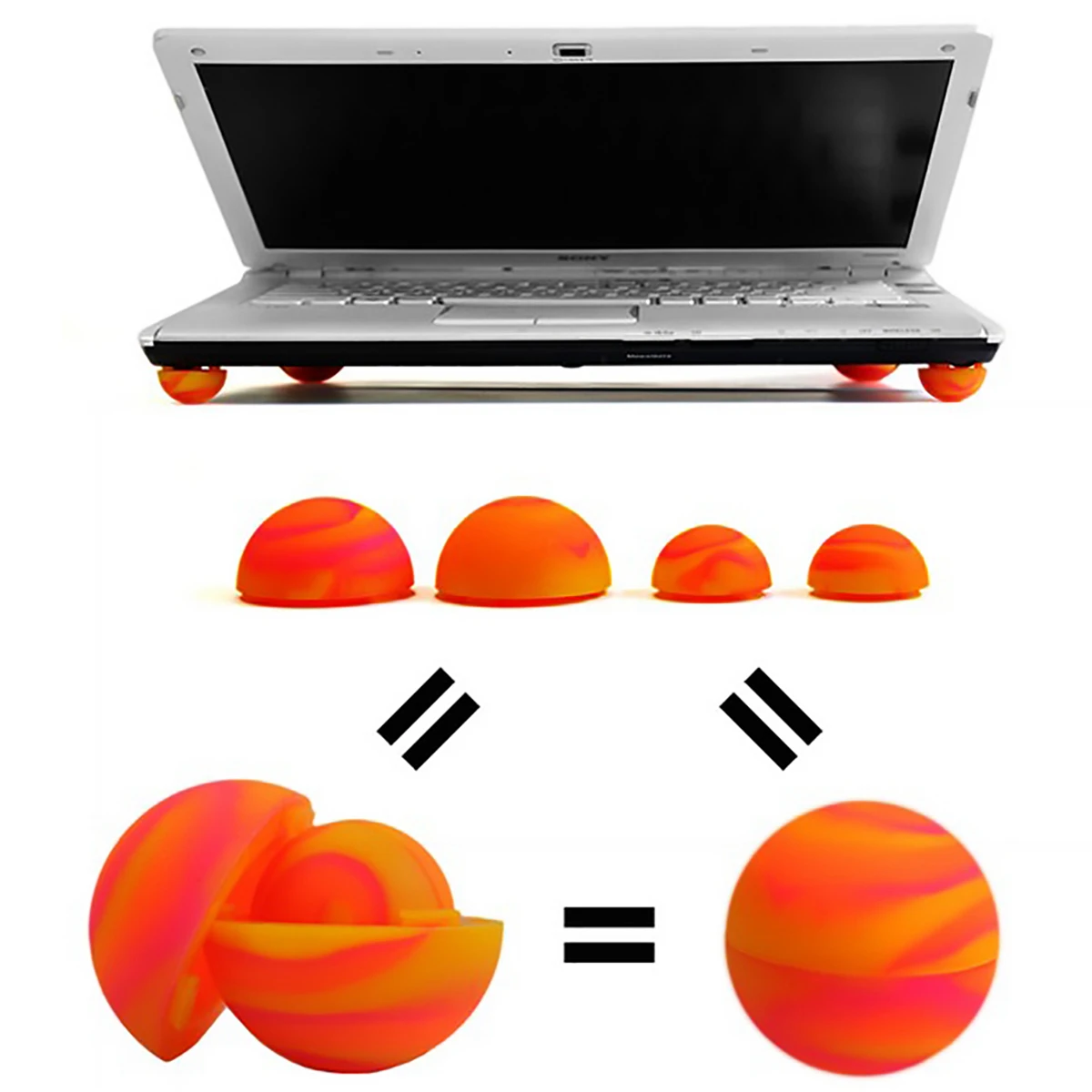

Силиконовая подставка для ноутбука с охлаждающими шариками, универсальная подставка радиатора, портативный нескользящий коврик для Apple ...