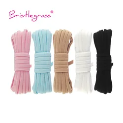 BRISTLEGRASS-Cabo Elástico Plano Skinny, Corda Tube, Spandex Band, Capa Facial de Corda, Laço de Orelha, Corte de Costura, Nylon, 2, 5, 10 Jardas, 3, 16 