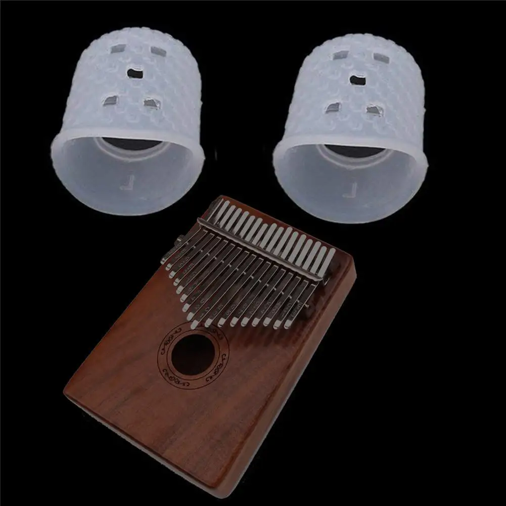 2pcs Finger Cover Relief Play Pain Gloves Silicone Hands Coat Fingers protector Cover for Kalimba Thumb Piano Musical Instrument