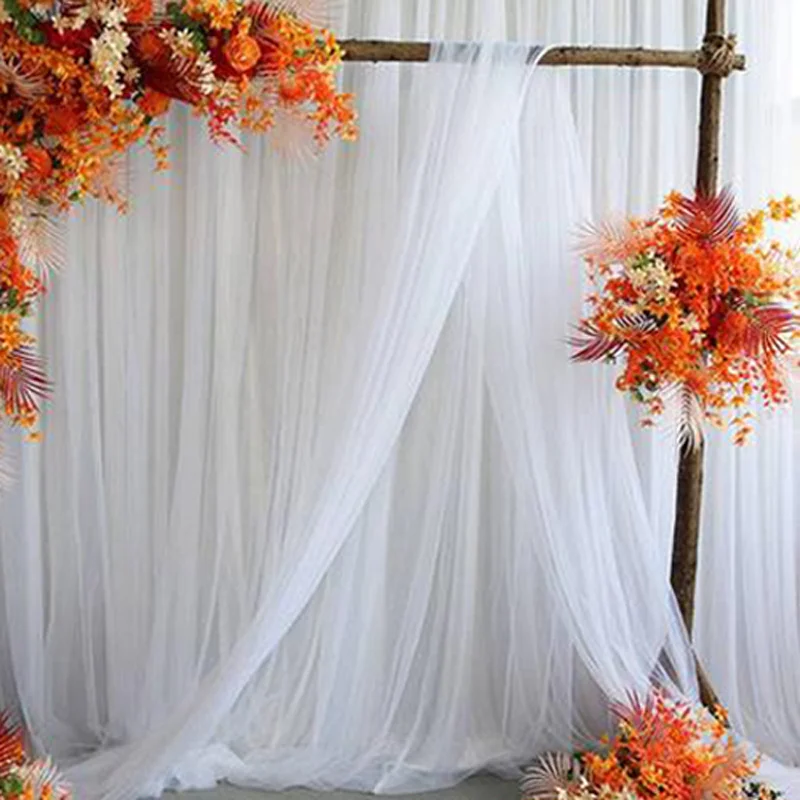 1 قطعة 48 سنتيمتر x 10 متر Mariage الغزل تول لفة شير كريستال الأورجانزا النسيج ل الزفاف ديكور استحمام الطفل عيد ميلاد الحدث ديكو 5z