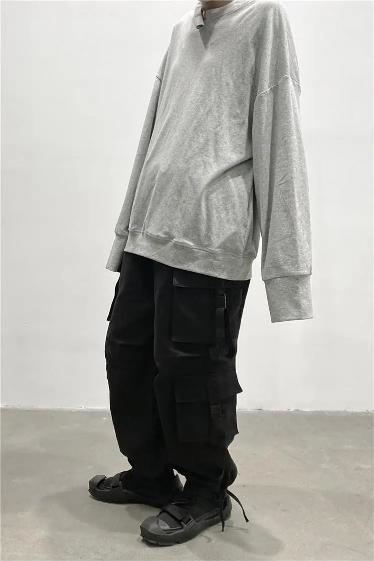 Spring new women fashion turtleneck button round collar solid color loose hole long sleeve T-shirt fashion trend