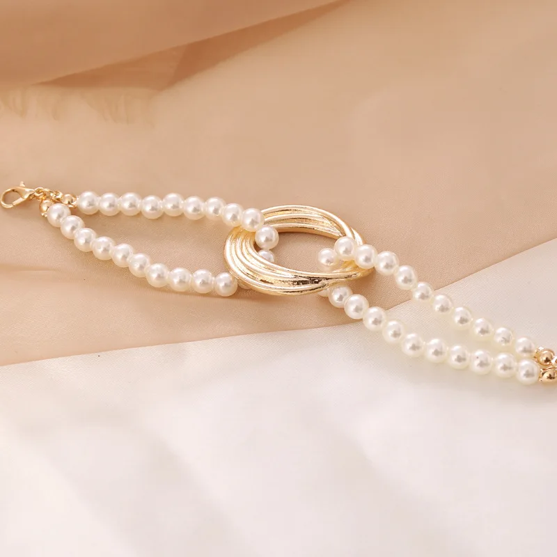 DIEZI  Imitation Pearls Sweater chain Long Necklaces Choker Necklaces Women ladies Statement Collar Party Gift Jewelry Fashion