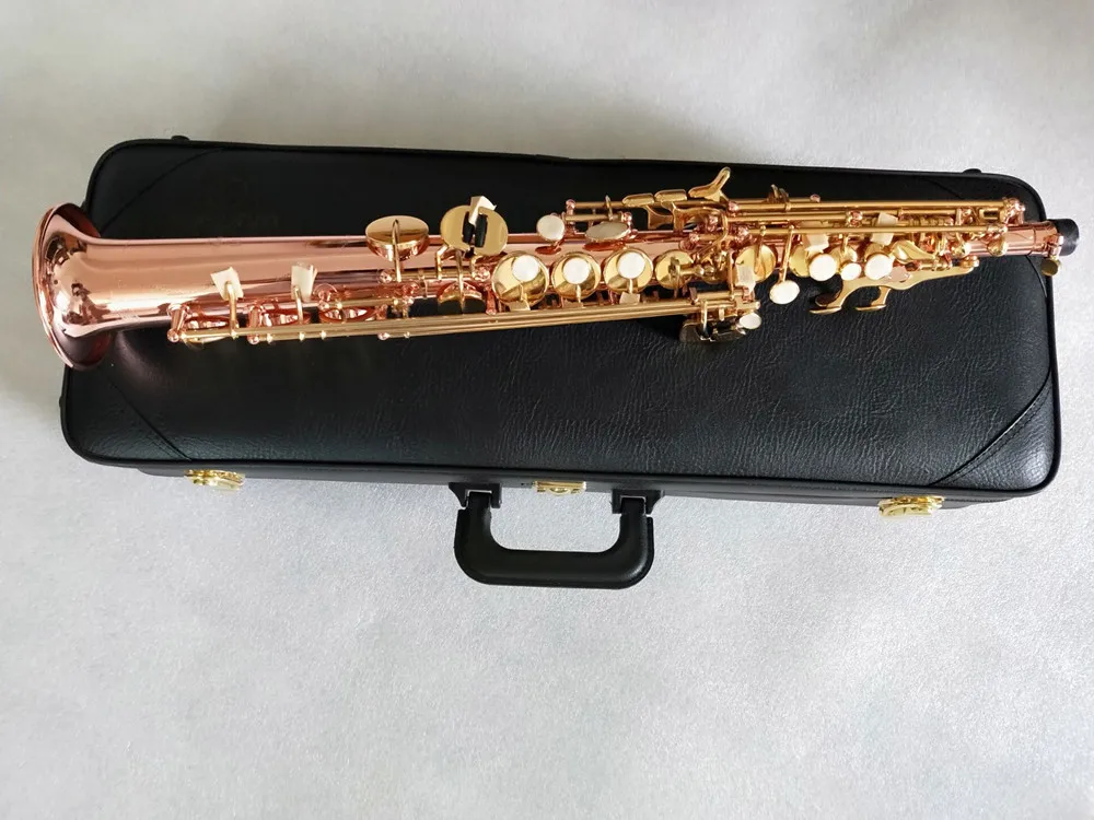 

SYLZKR Custom brand Straight S-992 Soprano Saxophone music instrument B Flat Phosphorus Copper with case Professional