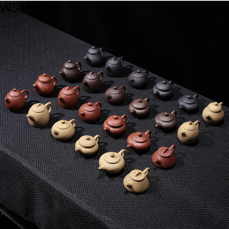 1 PCS Purple Clay Finger Pot Small Tea Pet Boutique Home Tea Table tray Tea play Decoration Accessories Tea Set Crafts