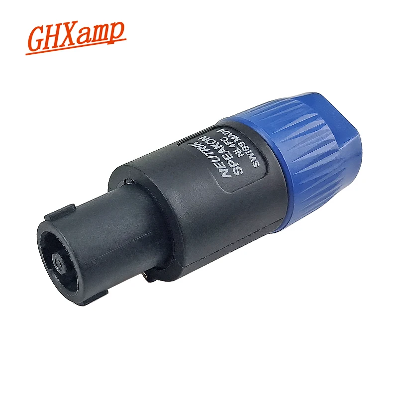 Plug de conector de alto-falante ghxamp, 4 polos, para neutrik ln4fc viva-falante profissional, para palco, ktv bar, equipamento de áudio, 1 peça