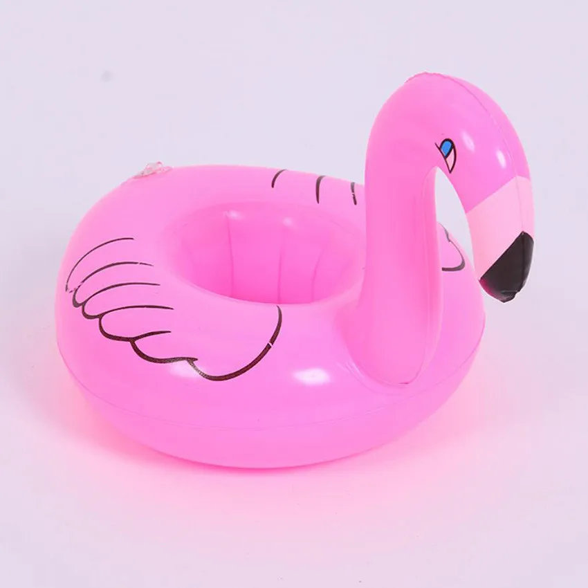 New Flamingo Coco Cup Holder Beverage Boats Phone Stand Floating Inflatable Pool Float Cup Holder Summer Beach Party Supplies