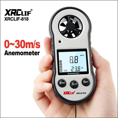 XRCLIF 휴대용 디지털 풍속계 풍속계, 풍속계 센서, 풍속 0-30 M/S 풍속계