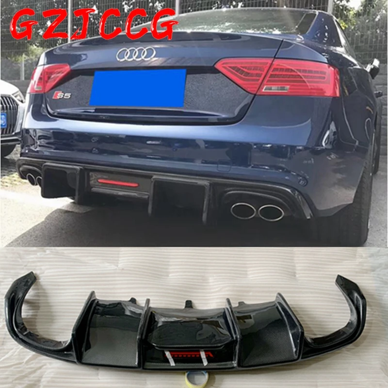 A5 B8.5 S5 S-Line Carbon Fiber Rear Diffuser Spoiler for Audi S5 Sline Only 2013-2016 Car Styling