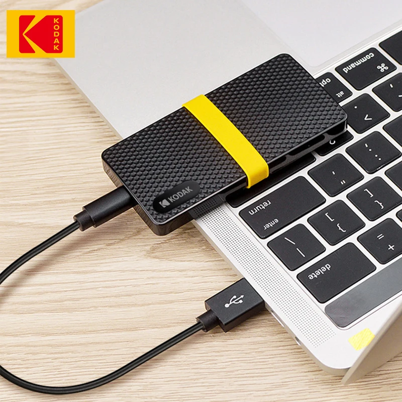 Kodak-スマートフォン,PC,Mac,またはスマートフォン用の外部コンピューター用のミニポータブルハードドライブ,x200またはテラバイトGB,1 512 usb3.1