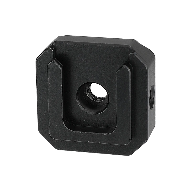 CAMVATE Universal Base Mount Square Block With 1/4"-20 Thread Hole And Built-in Shoe Mount Adapter For Support Tripod / Monitor