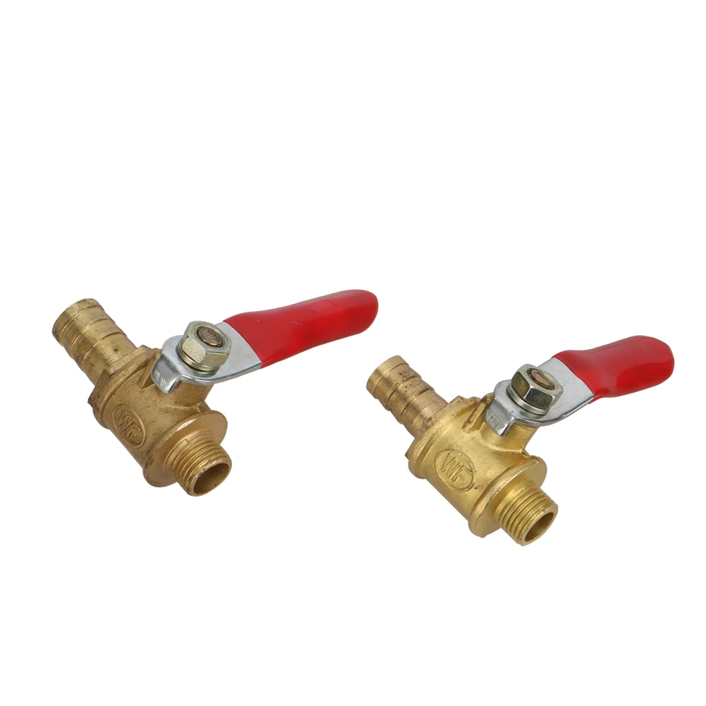 

Small Valve 1/8" Male Thread to 8mm 10mmHose Barb Inline Brass Water Oil Air Gas Fuel Line Shutoff Ball Valve Pipe Fittings