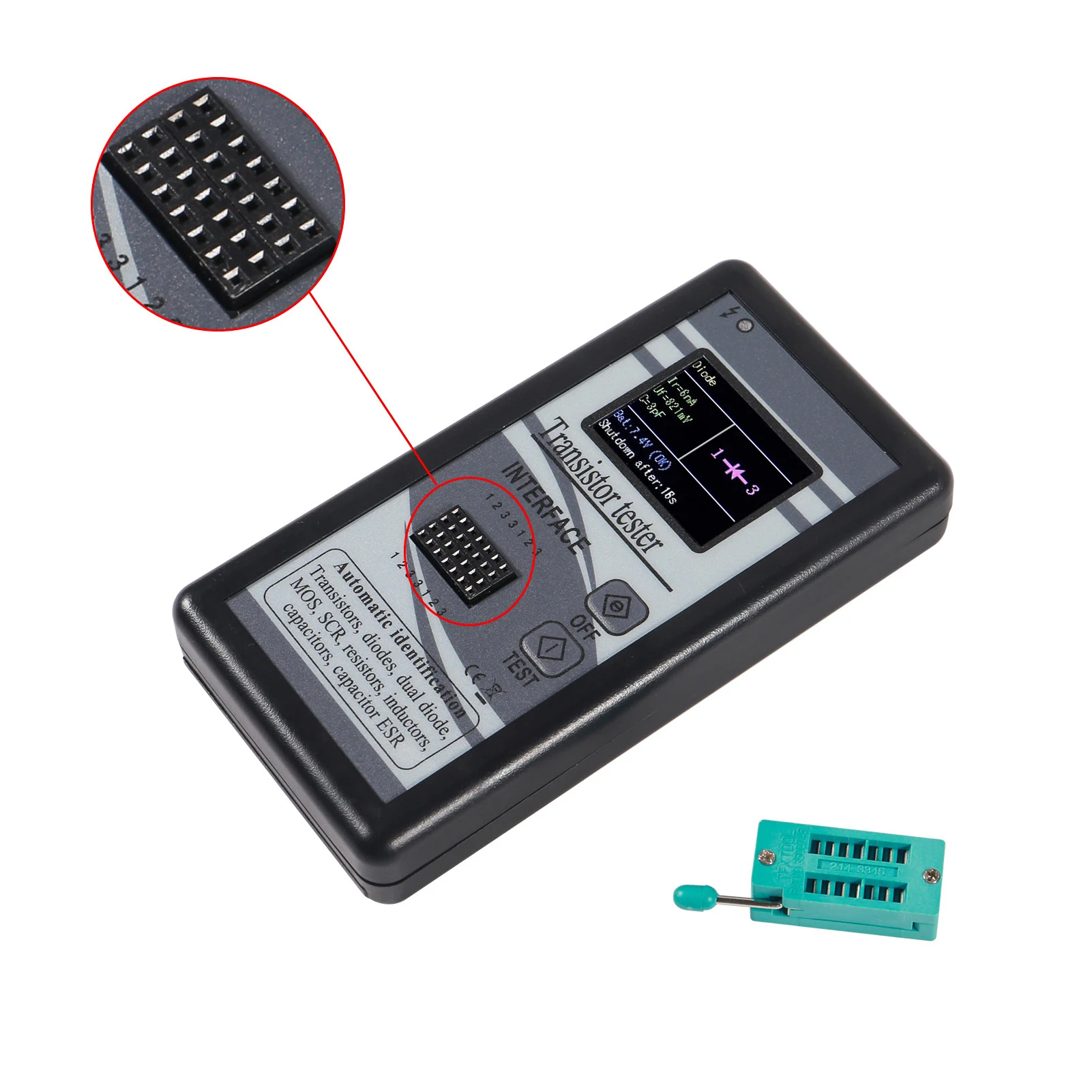 M328 Multi-Purpose transistor tester Components Tester Diode Triode Capacitance Inductance Multimeters