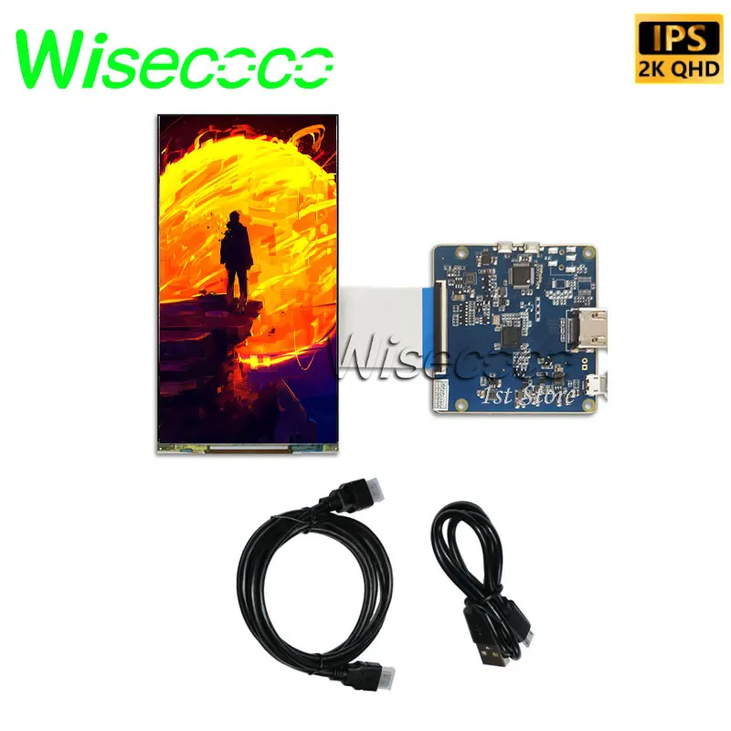 

Wisecoco 6 Inch Display 2k LCD IPS TFT Display LS060R1SX02 2560X1440 Raspberry Pi 3 Screen MIPI Driver Board 60hz