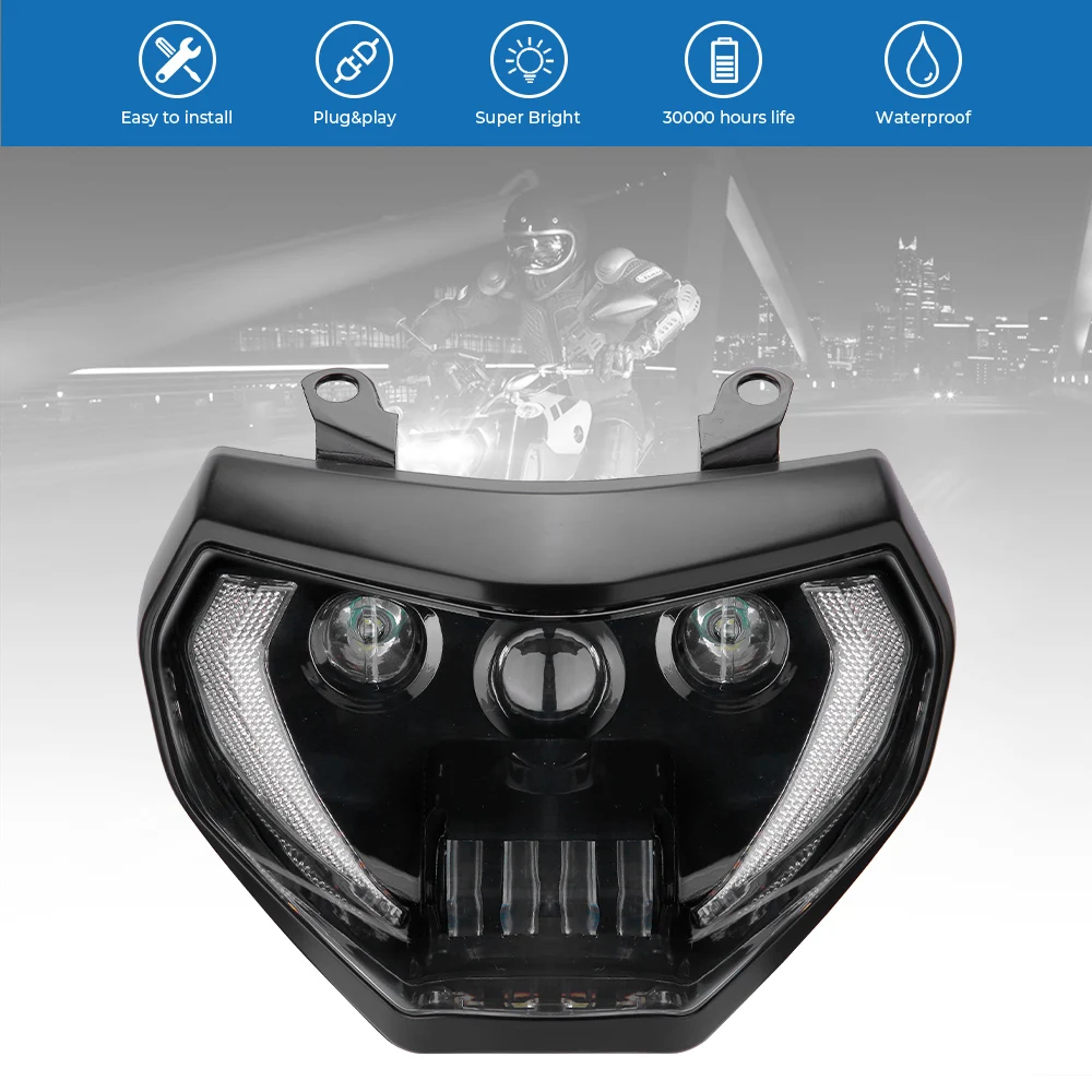 MT09 MT07 Headlight Waterproof Motorcycle Headlight DRL LED Headlamp Assembly For MT 07 MT-07 2018 2019 MT 09 MT-09 2014-2016