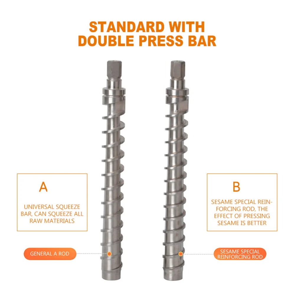 1500W Commercial Oil Presser Intelligent Stainless Steel Oil Pressing Machine Kitchen Appliances Peanut Oil Processing Equipment