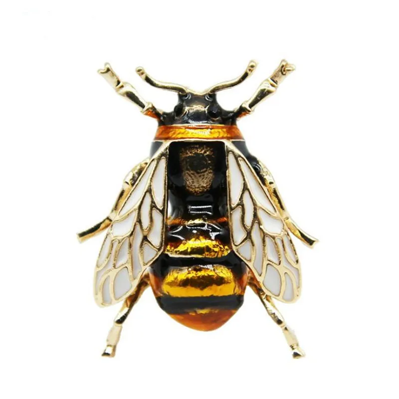 XM016 Cartoon Drip Oil Personality Animal Honeybee Insect Metal Brooch Pin Jewelry Wholesale