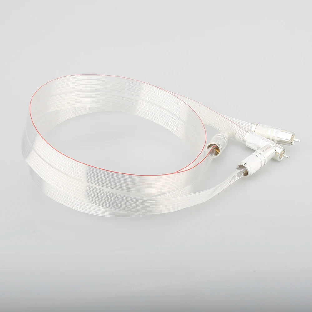 Межблочный кабель Hifi SR-02 RCA с посеребренным штекером RCA кабель 0,5 м в шт. Красный