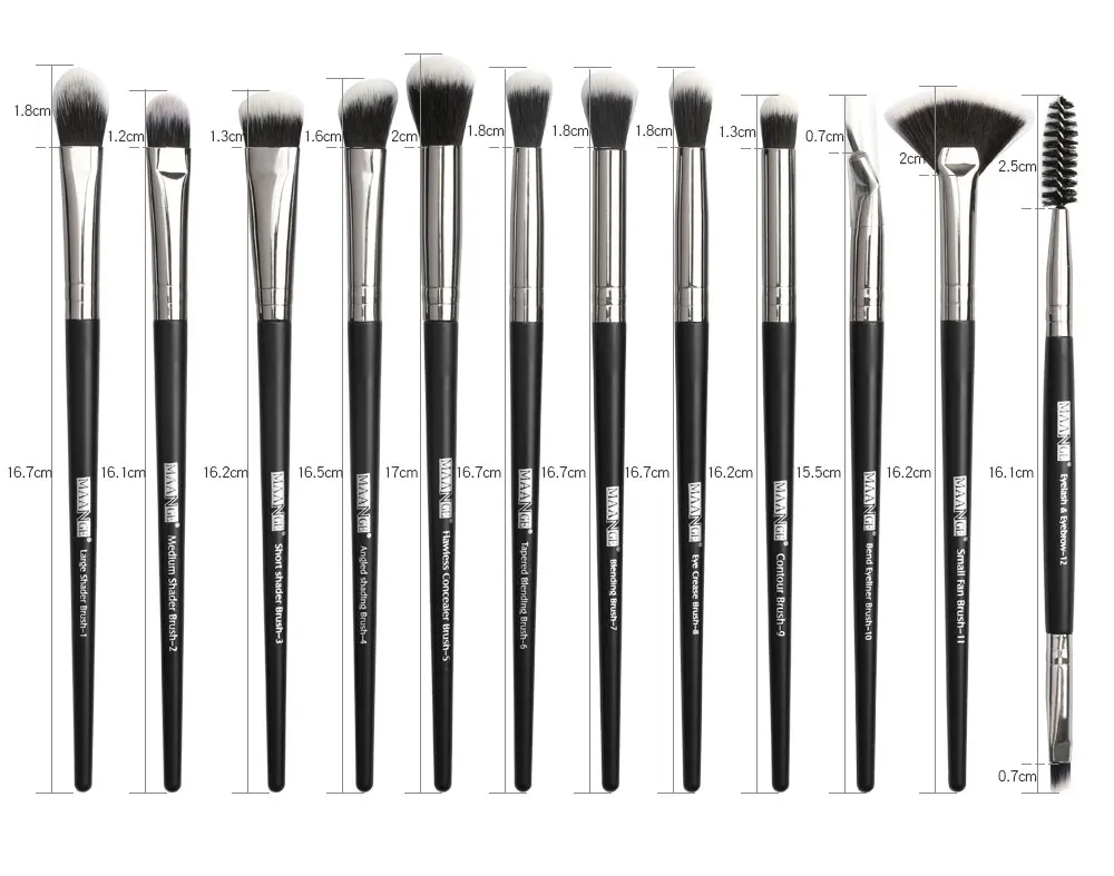 MAANGE 5/12Pcs Makeup Brushes Set Kosmetik Bubuk Eye Shadow Foundation Blush Blending Alat Kecantikan Kuas Make Up maquiagem