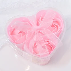 3 PCS Heart Scented Bath Body Petal Rose Flower Soap Wedding Decoration Hot Selling Wedding Party Gift Scented Rose Flow