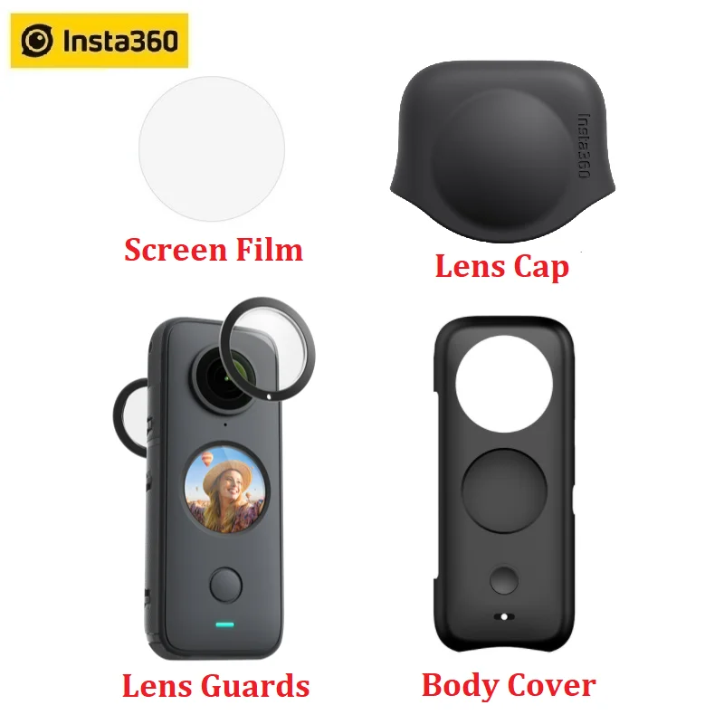 Insta360 bir X2 Lens muhafızları kap vücut kapak koruyucu için orijinal aksesuarlar Insta 360 bir X 2