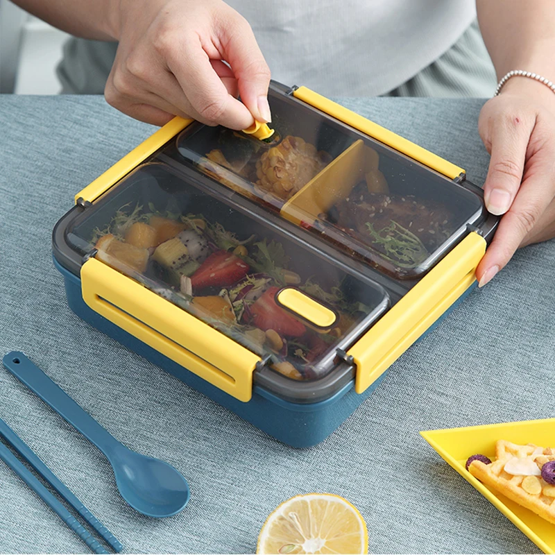 Lunch Box For Kids Bento Box Sealed Japanese Style Camping Picnic Storage Containers Microwave With Heating Snack Food Taper