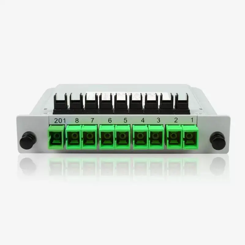 Imagem -03 - Fibra Óptica Splitter Box Ftth Box com 1x8 Planar Wave Guide tipo sc Apc Plc Pcs por Lote 10 Pcs por Lote