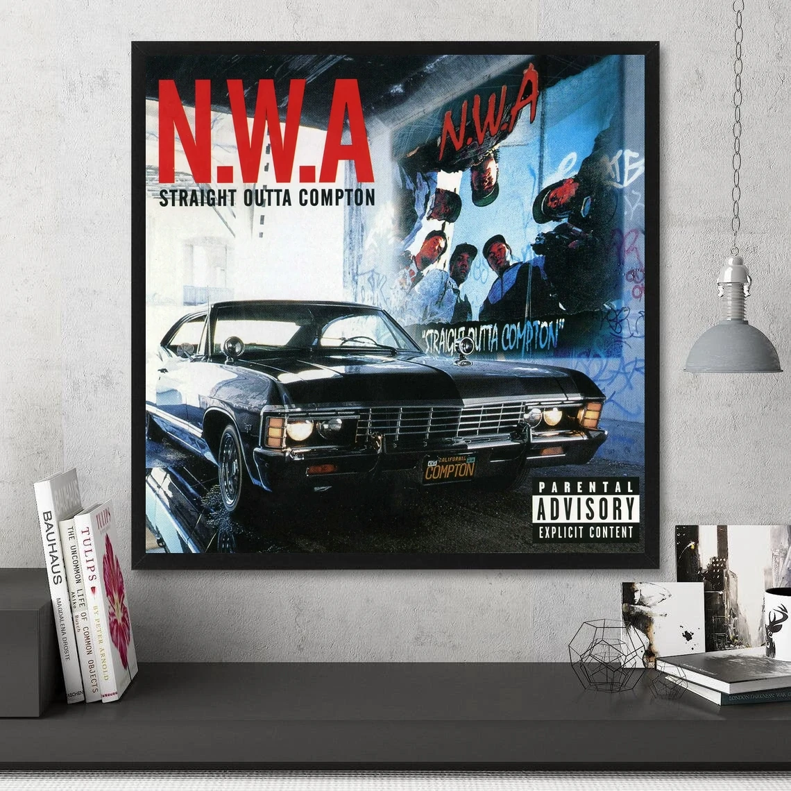 Nwa Straight Outta Compton Rap Music Album Poster Prints Art Canvas Painting Wall Living Room Home Decor (No Frame)