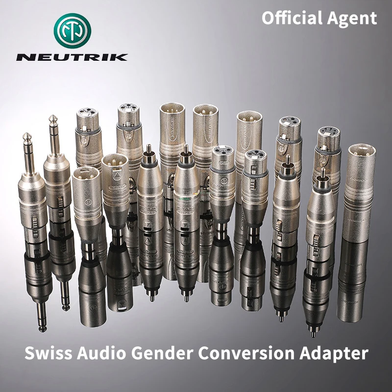 

NEUTRIK 3 5 Pole Audio Gender Conversion Adapter Fever XLR Cannon Lotus Stereo 6.35mm RCA Phono Male Female Plug Socket NA2MPMF