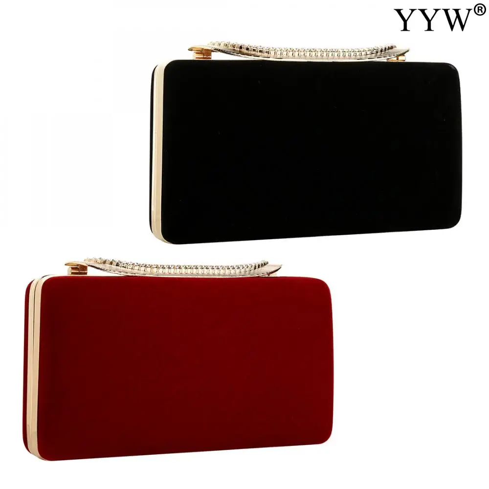 Luxury Velvet Clutch Bag Handbag Vintage Design Exquisite Evening Bag For Women Ladies Wedding Party Small Purse Wallet Handbag