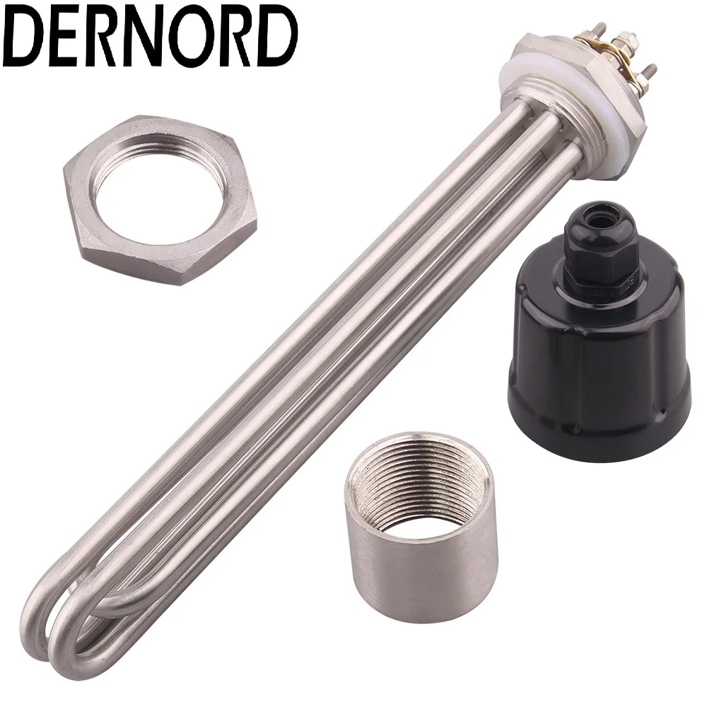 DERNORD-elemento calefactor de inmersión, calentador de agua Tubular eléctrico, rosca de 1,25 \
