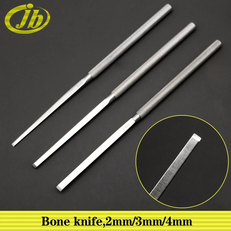 Dao Chặt Xương 2/3/4Mm Thép Không Gỉ 15.5Cm Phẳng Tay Cầm Phẫu Thuật Hoạt Động Cụ Dao Cạo Sharp Xương đục